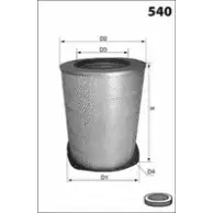 Воздушный фильтр MECAFILTER UY8G RA 1873288 XMBHMQ FA3116