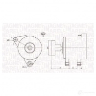 Генератор MAGNETI MARELLI 0633417 11010 MQA1649 Ford Fiesta 4 (DX, JA, JB) Хэтчбек 1.8 DI 75 л.с. 2000 – 2002 063731649010