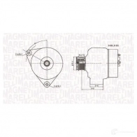 Генератор MAGNETI MARELLI MQA 1090 063731090010 Mercedes V-Class 09SQA8C