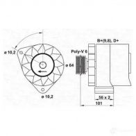 Генератор MAGNETI MARELLI GGWNQ MA R515 6141500 943356615010