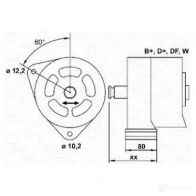 Генератор MAGNETI MARELLI R9D82J 943356791010 126577573 MAR8 79