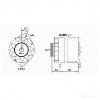 Генератор MAGNETI MARELLI 944356971010 CN19Q 1048800 MRA9710 1