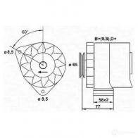 Генератор MAGNETI MARELLI MAR 544 943356646010 1048091 KPETU
