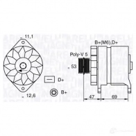 Генератор MAGNETI MARELLI 6332101 7 MAN352 1016821 063321017010