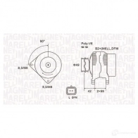 Генератор MAGNETI MARELLI 3L72PF 1193732004 MQA18 63 063731863010