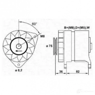 Генератор MAGNETI MARELLI VG6G1 943356640010 Ford Orion MA R538