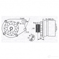 Генератор MAGNETI MARELLI Fiat 063321761010 63321 761 MAN1150