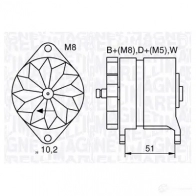 Генератор MAGNETI MARELLI 1193731321 063534882060 024LP36 MAN20 14