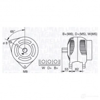 Генератор MAGNETI MARELLI 633 77464 1016988 063377464010 MAN7464