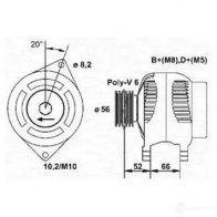Генератор MAGNETI MARELLI 1047933 M AR5557 943355057010 8PD6V