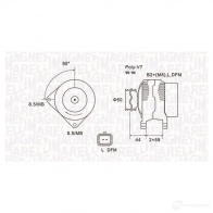 Генератор MAGNETI MARELLI 8XBRX0 MQA 1827 063731827010 1193731980