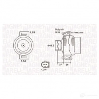 Генератор MAGNETI MARELLI 1193732117 063732038010 MQA2038 944390904 590