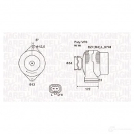 Генератор MAGNETI MARELLI 063732005010 MQA 2005 8G4U65 Opel Astra (J) 4 Универсал 2.0 BiTurbo CDTI (35) 194 л.с. 2012 – 2015