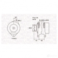 Генератор MAGNETI MARELLI 063731643010 1193731869 MQA1643 063310508 010