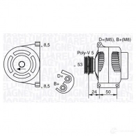 Генератор MAGNETI MARELLI 063377006010 944390901940 1016940 6337 7006