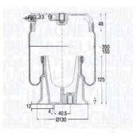 Пневмоподушка MAGNETI MARELLI 2042 41CFG Y5SBWAQ 030607020185 1015757 - Изображение 2