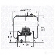 Пневмоподушка MAGNETI MARELLI 96 873CFG 1423329555 J3Z6G 030607020118 - Изображение 3