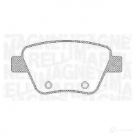 Тормозные колодки дисковые, комплект MAGNETI MARELLI PF0441 363916060441 3637 00201782 Volkswagen Jetta 5 (A5, 1K2) Седан 1.6 TDI 105 л.с. 2009 – 2010