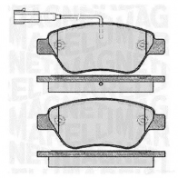 Тормозные колодки дисковые, комплект MAGNETI MARELLI 363916060430 36 3700201648 PF0430 1037457