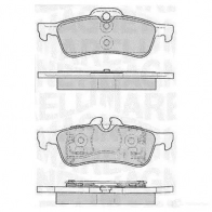 Тормозные колодки дисковые, комплект MAGNETI MARELLI 36370 0201450 363702161275 363916060331 1037359