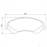 Тормозные колодки дисковые, комплект MAGNETI MARELLI 500038669 Ford Transit 7 (FD) Автобус 2.2 TDCi 110 л.с. 2006 – 2014 363710201641 3637 02161477