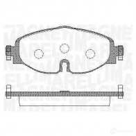 Тормозные колодки дисковые, комплект MAGNETI MARELLI 363916060716 PF0 716 Audi TT (8S) 3 Купе 2.0 Tfsi 230 л.с. 2014 – 2024 6I063D