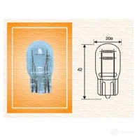 Лампа накаливания MAGNETI MARELLI W21/5W 12 002052400000 1014412 T20 21/5W 12