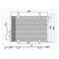 Радиатор кондиционера MAGNETI MARELLI Renault Clio (BB, CB) 2 Хэтчбек 1.9 D (B/CB0E) 64 л.с. 1998 – 2005 350203775000 1E 6V72S