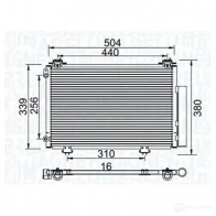 Радиатор кондиционера MAGNETI MARELLI Toyota Yaris (XP10) 1 1999 – 2005 350203736000 44 8HPU