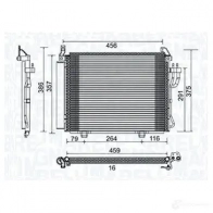 Радиатор кондиционера MAGNETI MARELLI T8 9UG 1438035164 350203790000