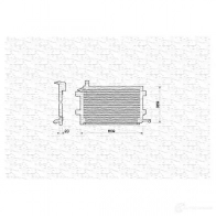 Радиатор кондиционера MAGNETI MARELLI B C206 350203206000 Volkswagen Golf 3 1993 – 1997 GOJTO1H