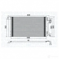 Радиатор кондиционера MAGNETI MARELLI 350203962000 62P UTI Volkswagen Transporter (T5) 5 Грузовик 1.9 TDI 85 л.с. 2003 – 2009