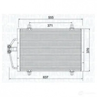 Радиатор кондиционера MAGNETI MARELLI 350203784000 AHZK 1 Renault Megane (DA) 1 Купе 2.0 i (DA0G) 114 л.с. 1996 – 2003