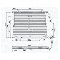 Радиатор кондиционера MAGNETI MARELLI Mercedes E-Class (S210) 2 Универсал 350203945000 U 0CQK
