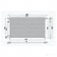 Радиатор кондиционера MAGNETI MARELLI QY2 B7 350203970000 Honda Civic 7 (EU, EP, EV) Хэтчбек 2.0 Type R 200 л.с. 2001 – 2005