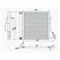 Радиатор кондиционера MAGNETI MARELLI 350203810000 1438035220 3XVX QI
