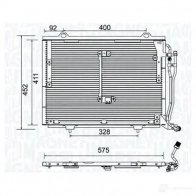 Радиатор кондиционера MAGNETI MARELLI EFIB V6M 1438035322 350203948000