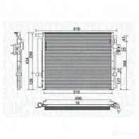 Радиатор кондиционера MAGNETI MARELLI GDGDQ Z1 350203983000 Kia Sorento (XM) 2 Кроссовер 2.0 CRDi 150 л.с. 2010 – 2024