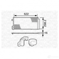 Радиатор кондиционера MAGNETI MARELLI 350203226000 BC226 35020 3226000 1026474