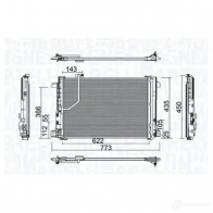 Радиатор кондиционера MAGNETI MARELLI Mercedes E-Class (S212) 4 Универсал 1.8 E 250 CGI (2147) 204 л.с. 2009 – наст. время IX60 888 350203755000