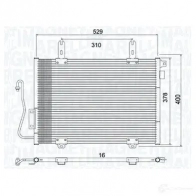 Радиатор кондиционера MAGNETI MARELLI 350203782000 Renault Kangoo (KC) 1 Минивэн 1.9 dTi (KC0U) 80 л.с. 2000 – 2025 N 8AKC