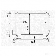 Радиатор кондиционера MAGNETI MARELLI 1026660 BC613 35 0203613000 350203613000