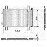 Радиатор кондиционера MAGNETI MARELLI 350203159000 JLF8U BC 159 1026450