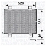 Радиатор кондиционера MAGNETI MARELLI Z8Z04J 350203654000 1026701 BC65 4