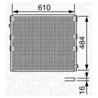 Радиатор кондиционера MAGNETI MARELLI BC6 83 1026731 350203683000 3PDWDG