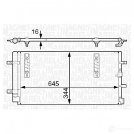 Радиатор кондиционера MAGNETI MARELLI 1026678 BC632 35020363 2000 350203632000