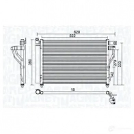 Радиатор кондиционера MAGNETI MARELLI Hyundai Accent (MC) 3 Хэтчбек 1.5 CRDi GLS 110 л.с. 2005 – 2010 ZR MQOH 350203957000