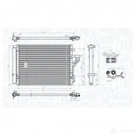 Радиатор кондиционера MAGNETI MARELLI TD XSUTO Hyundai ix35 (LM, EL) 1 Кроссовер 2.0 CVVT 4WD 166 л.с. 2009 – наст. время 350203778000