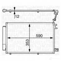 Радиатор кондиционера MAGNETI MARELLI PRB9IHK 350203720000 BC7 20 1026764