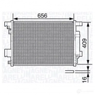 Радиатор кондиционера MAGNETI MARELLI 0VMIZG BC 649 Peugeot 4007 1 (GP, GS) 2007 – 2012 350203649000